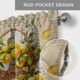 thumbnail image 5 of Summer Lemons Valances for Windows in Fruit Basket Old Newspaper Rod Pocket Curtain Valance Window Treatment Short Curtains for Kitchen Living Room, 60"x18", 5 of 9