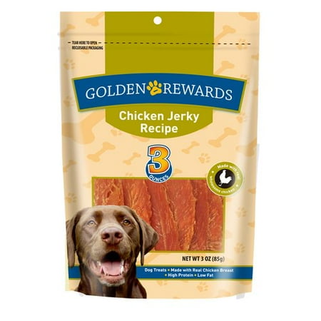 Golden Rewards Chicken Jerky Dog Treats, 3 oz - Walmart.com