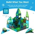 thumbnail image 3 of Best Choice Products 110-Piece Kids Magnetic Tiles Set, Educational Building STEM Toy w/ Case - Earth Tone, 3 of 8