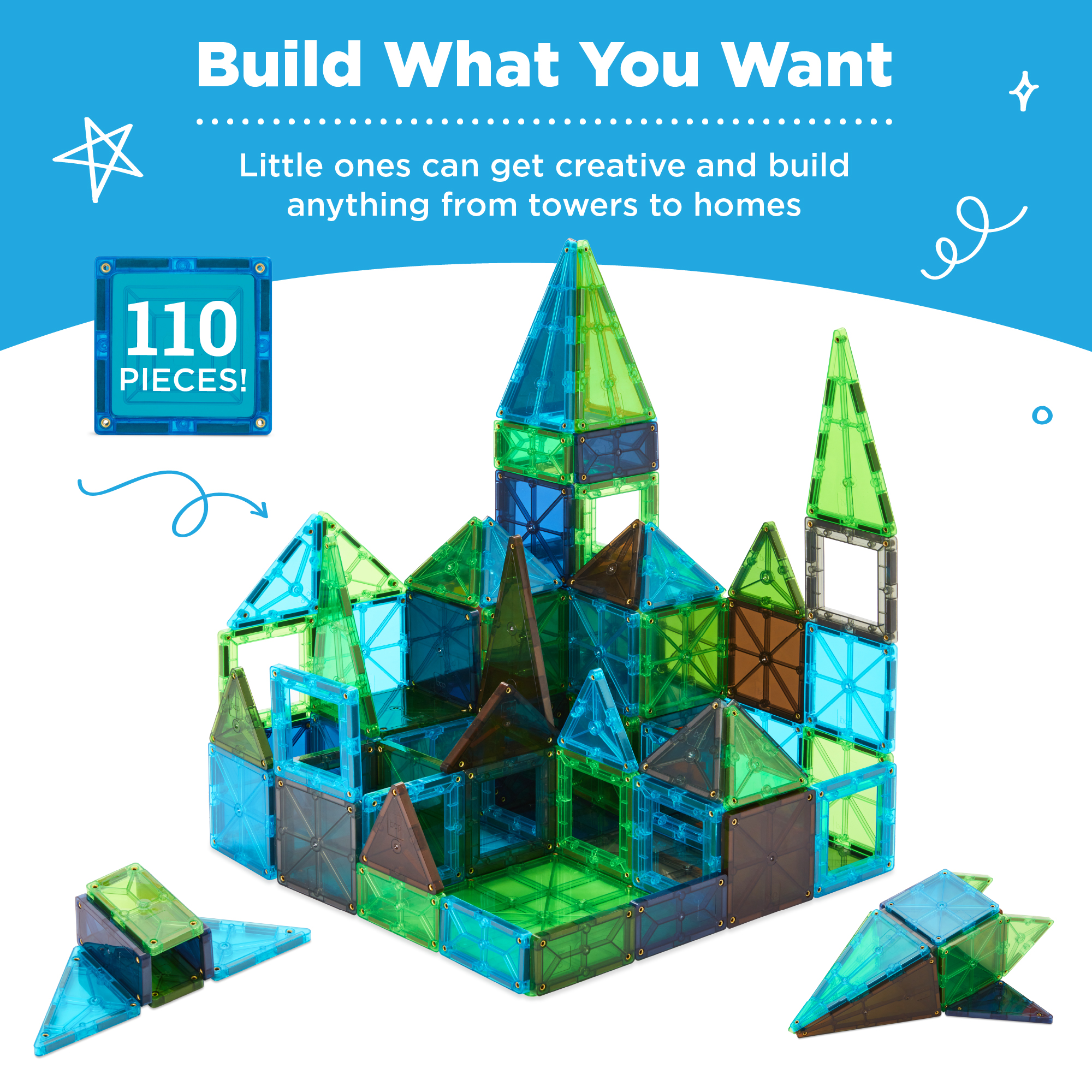 Best Choice Products 110-Piece Magnetic Tiles Set photo 6