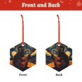 thumbnail image 2 of Zufioo Starry Night Cat Guitarist Print Large Acrylic Christmas Ornaments, Suitable for Christmas Tree Christmas Holiday Party Pendant Decorations-Hexagon, 2 of 7