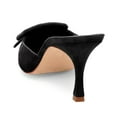 thumbnail image 4 of XYD Women Fashion Oversized Buckle Pointy Closed Toe Mules Thin High Heel Pumps Slip-ons Dress Casual Shoes Size 12.5 Black, 4 of 4