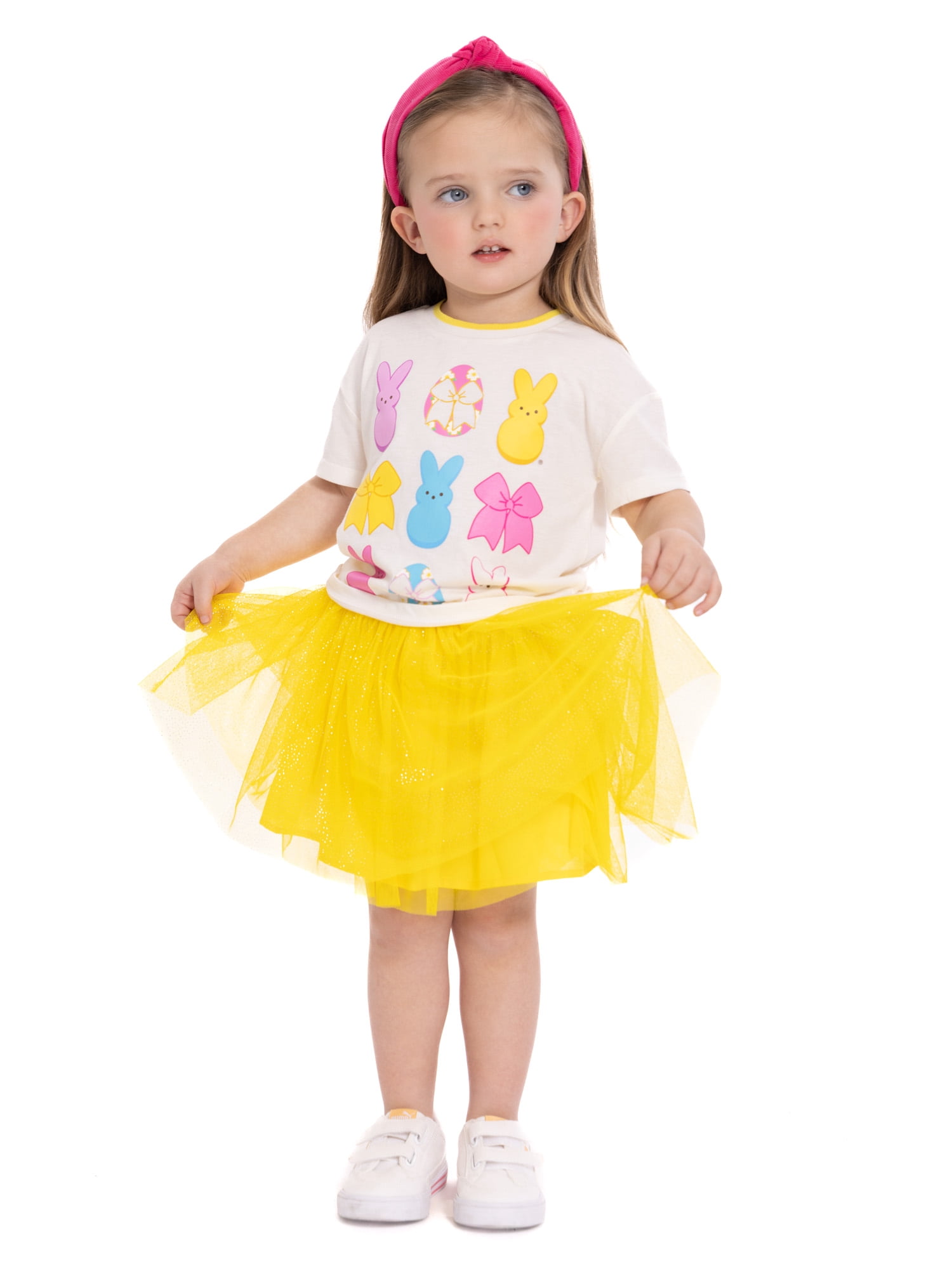 Easter Peeps Toddler Girls Graphic Tee and Tutu Skirt Set, 2-Piece, Sizes 12M-5T