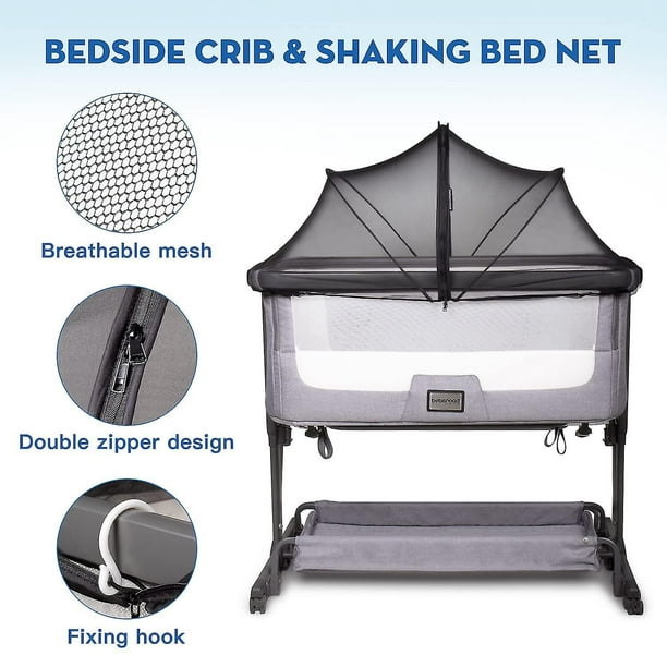 Bassinet Mosquito Net Cover For Baby Bassinet Cover To Keep Cats Out  Mosquito Net For Bassinet/bedside Sleeper/travel Cribs (black) 