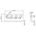 thumbnail image 2 of Miseno Mbdh0095 Barn Door Flat Rail Joiner - Stainless Steel, 2 of 7