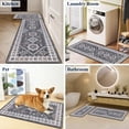 thumbnail image 2 of Findosom 2pcs Anti Fatigue Kitchen Rug Mat Set,Waterproof Oil-proof Non Slip Kitchen Runner Rug,0.4" PVC Thick Ergonomic Cushioned Standing Mat for Kitchen, Sink, Laundry Foam Rug 17"x48"+17"x28", 2 of 10