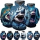 thumbnail image 2 of Sudadera con capucha con estampado 3D de tiburón, sudadera informal divertida con animales para hombres y niños, sudaderas holgadas de gran tamaño con gráficos, ropa de calle, 2 of 5