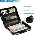 thumbnail image 4 of ALAZA Zipper Binder Bow 1.5 inch 3 Ring 500 Sheet Capacity File Folder School Organizer, 4 of 8