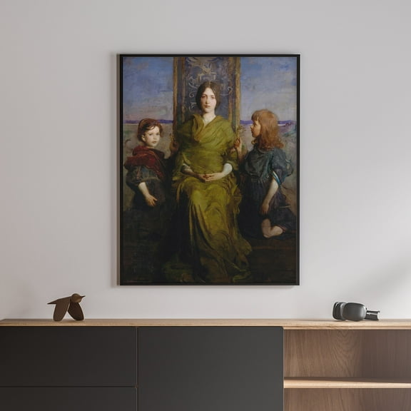 Virgin Enthroned - 1891 | Abbott Handerson Thayer | Premium Fine Art Print | 20th Century American | Realism | Portrait | Nature Art