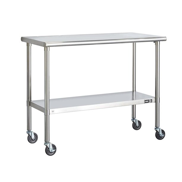 Stainless Steel 2-ft Kitchen Island Cart Prep Table with ...