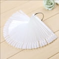 thumbnail image 3 of 50PC Clear Almond Sample Swatch Sticks 50PC Natural Almond Fan Shape Nail Polish Color Display Board Nail Art Tips Practice Sticks Tools wit Ring Holder., 3 of 5