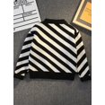 thumbnail image 3 of Boys Girls Thick Knitted Sweaters With Striped Decor For Fall Winter New, 3 of 6