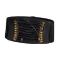 thumbnail image 1 of Cinturón Corset Negro para Mujer, Cinturón Elástico Ancho para Vestido, 13 Cm, 1 of 9