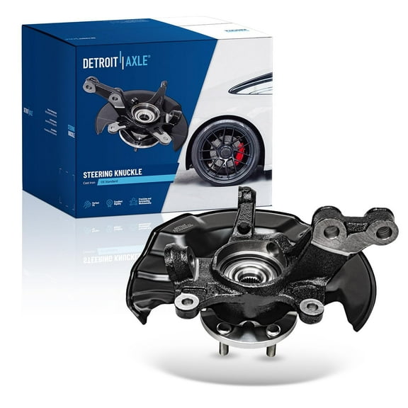 Detroit Axle - Front Left Steering Knuckle for 2009-2013 Toyota Corolla Matrix 2010 2011 2012 Steering Knuckle & Wheel Bearing Hub Assembly Driver Side Replacement