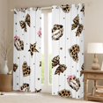thumbnail image 2 of Homewish Teens Love Heart Stars Print Black Out Curtains,Kawaii Bowknot Curtains Pack of 2 (42x63 Each),Cheetah Print Polak Dots Bedroom Curtains,Lightweight Room Decor, 2 of 6
