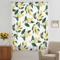 thumbnail image 3 of Lemons Leaves Sheer Curtains 45 Inches Long, Summer Fruits Floral Botanical Light Filering Curtains, Breathable Simi Curtain Privacy Drapes for Kitchen Bathroom Lightweight Small Window Treatment, 3 of 9