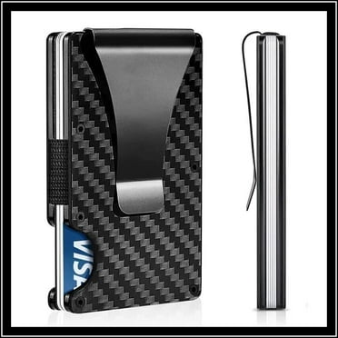 Slim Carbon Fiber Wallet For Men - RFID Blocking, Minimalist Credit Card Holder, Magnetic Modular Design