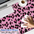 thumbnail image 2 of Long Mouse Pads for Desk,Pink and Black Of Leopard Print Desk Mats on Top Of Desks, Desk Mouse Pad Extra Large with 3mm Non-Slip Base and Stitched Edge for Gaming,Office,Work,Home 47.3"x23.6", 2 of 6