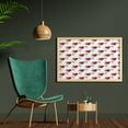 thumbnail image 2 of Romantic Wall Art with Frame, Valentine's Hearts Lovers Heartbroken Amour Graphic on Plain Backdrop, Printed Fabric Poster for Bathroom Living Room, 35" x 23", Vermilion Pale Orange, by Ambesonne, 2 of 2