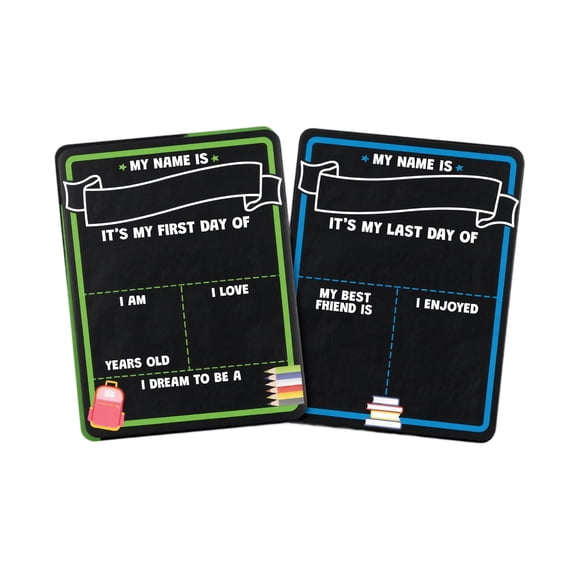 Double-Sided Small Chalkboard Back to School Decoration First Day of School Sign Reusable Easy to Erase Chalkboard 1 Pc Multicolor One Size