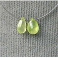 thumbnail image 2 of Rare Spring Green 5x3x1.5-6x4x2mm Chrysoberyl Briolette Beads | 2 Beads |, 2 of 3