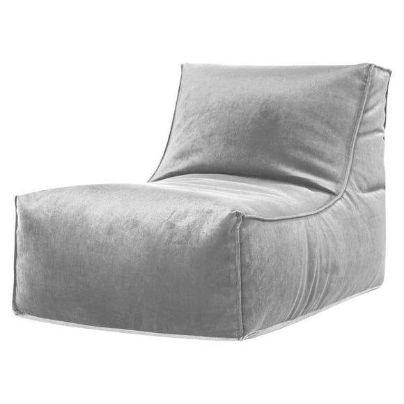 Gouchee Home Rock Velvet Silver Bean Bag Chair – Furniture-Grade Polyester Velvet with Polystyrene Bead Filling, Suitable for Adults and Teens, Lightweight & Portable Seating for Dorm or Living Room