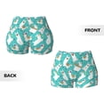 thumbnail image 3 of Sikiie Cartoon Llamas Print Workout Shorts Women Scrunch Butt Gym Shorts Seamless High Waist Tummy Control Yoga Biker Athletic Shorts, 3 of 5