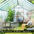 thumbnail image 4 of Outsunny Polycarbonate Greenhouse Kit with Vent Rain Gutter Door, Green, 4 of 10
