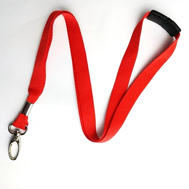 Paquete de 11 cordones rojos para el cuello, llaves, tarjetas de identificación, credenciales, cordón de poliéster para sujetar el cuello, correa con separación ideal para personal, estudiantes,
