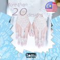 thumbnail image 2 of Encaje de tatuaje de esmalte de uñas pegatinas blancas inmediatas pegatinas de Pengantin Inai encaje de encaje Putih encaje de tatuaje temporal Bamaef Decoraciones, 2 of 2