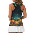 thumbnail image 5 of Whosucclay Jack-o'-lanterns Fireflies Tennis Athletic Tank Top for Ladies, Fashion Breathable for Golf Daily Sports, Stretchy Dry-Fit Golf Shirt for Women, 5 of 7