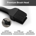 thumbnail image 2 of 2pcs Silicone Grill Basting Brushes Oil Butter Marinades Heat Resistant for Baking Cooking Barbecue Black, 2 of 7