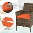 thumbnail image 6 of 3 Piece Patio Furniture Set, Rattan Outdoor Furniture with 2 Chairs & Coffee Table, 6 of 8