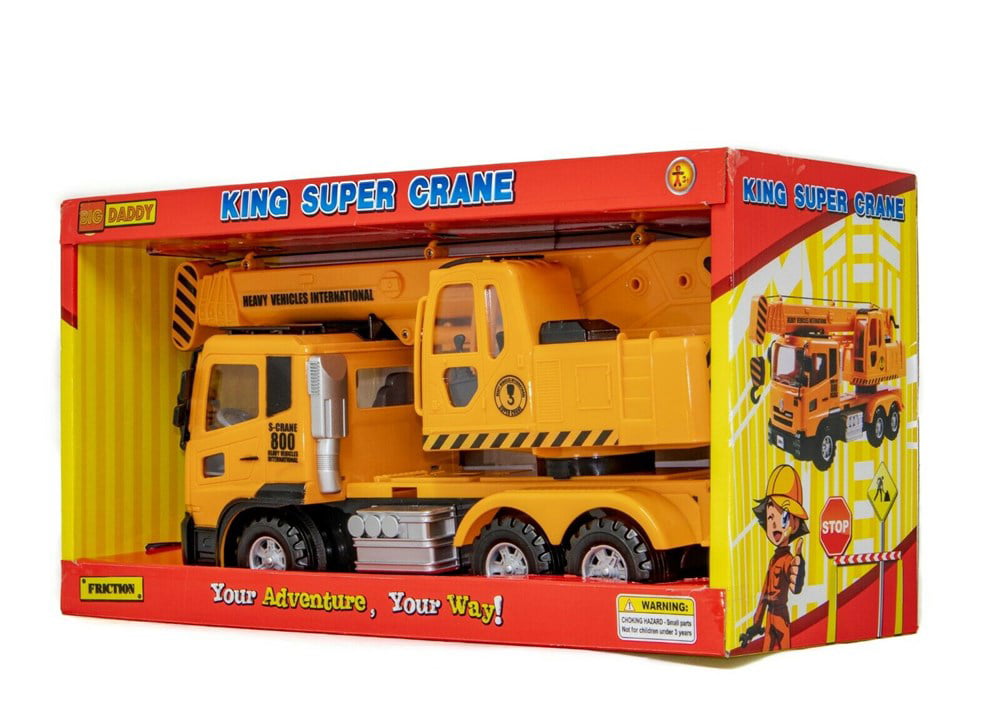 Big Daddy Extra Large Crane Truck Extendable Arms & Lever to Lift Crane Arm Crane Truck 