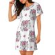 thumbnail image 2 of Fotbe Cartoon Poodle Dog Bata de Dormir para Mujer con Estampado, Camisón de Algodón de Manga Corta, Ropa de Dormir Casual, 2 of 6