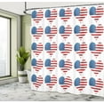 thumbnail image 5 of Ambesonne American Flag Shower Curtain, Flag Patriot, 69"Wx70"L, White Red, 5 of 5
