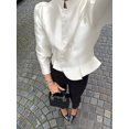 thumbnail image 5 of Women'S Elegant Solid Single Breasted High Street Jacket for Party and Chic Outwear Apricot S, 5 of 9