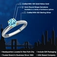 thumbnail image 2 of Gem Stone King 925 Silver and 10K Yellow Gold Blue Apatite Solitaire Engagement Ring for Women | 0.50 Cttw | Round 5MM | Gemstone Birthstone | Size 5, 2 of 6