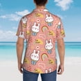 thumbnail image 3 of Lsque Rabbit So Cute pattern Hawaiian Shirt for Men, Unisex Summer Beach Casual Short Sleeve Button Down Shirts-3X-Large, 3 of 9