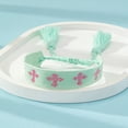 thumbnail image 1 of SNNROO 1 Pce Bracelet d'Amitié Boho Brodé avec Design Croix et Pompon pour Femmes, 1 of 7