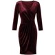 thumbnail image 4 of Vestido de cóctel cruzado de terciopelo de manga larga para mujer para invitados de boda Fokelyi WRMH-222-5, 4 of 5