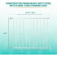 thumbnail image 5 of KidCo - G2000 Safeway Top of Stairs Quick Release Baby Gate, Baby Gate for Stairs, Hardware Mount Baby Gate (White), 5 of 8