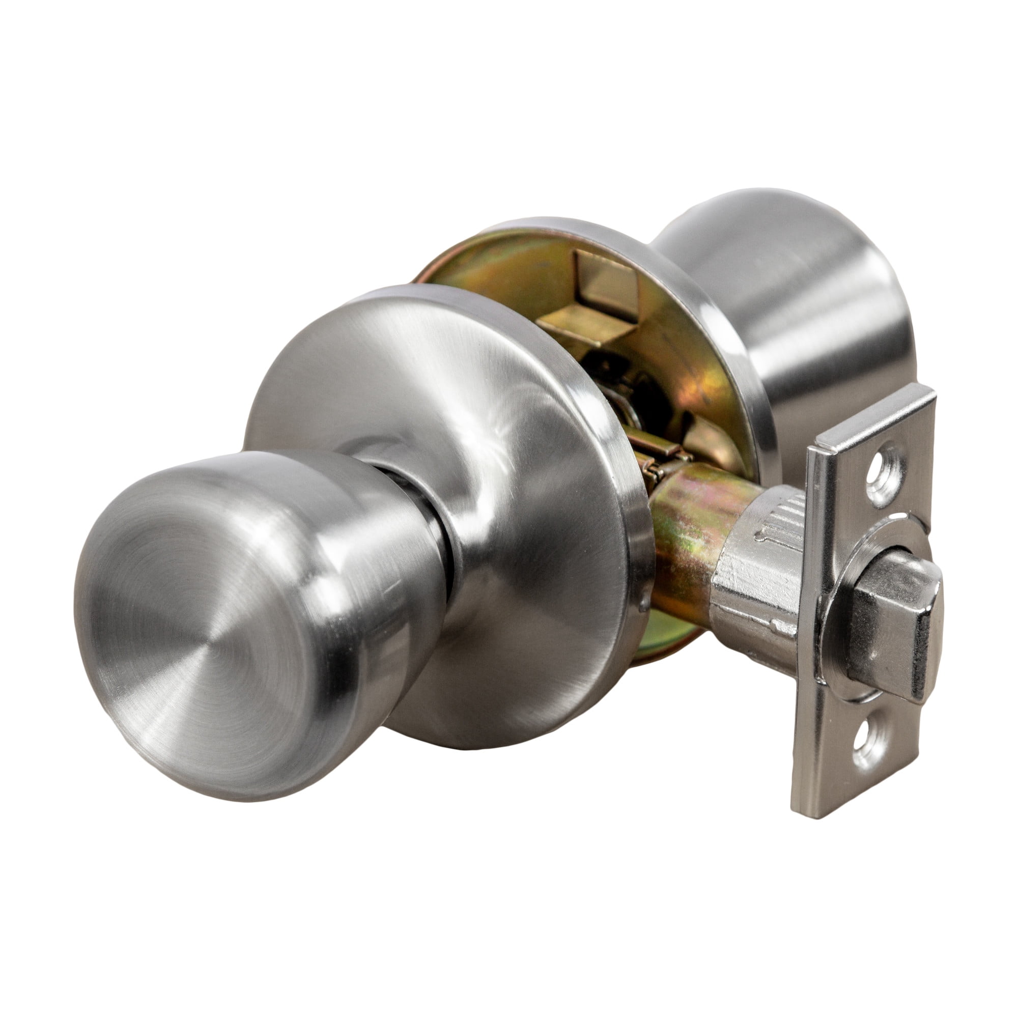 Satin Nickel Passage Door Knob, Hall and Closet, 6-Way Universal Fit