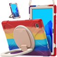 thumbnail image 2 of Colorful Case For Samsung Tab A7 10.4 Inch T500 With Shoulder Strap, Big Adjustable Ring Stand, Shock Protection Cover, 2 of 5