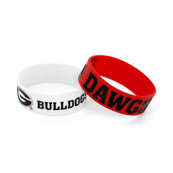 Georgia Bulldogs Bracelets 2 Pack Wide