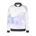 thumbnail image 4 of LIJCC Women'S Zippered Casual Jacket Coat for Womens Suitable Daily Jackets Lightweight Zip Up Jacket Floral Print Coat Stand Collar Short Sports Outwear, 4 of 5
