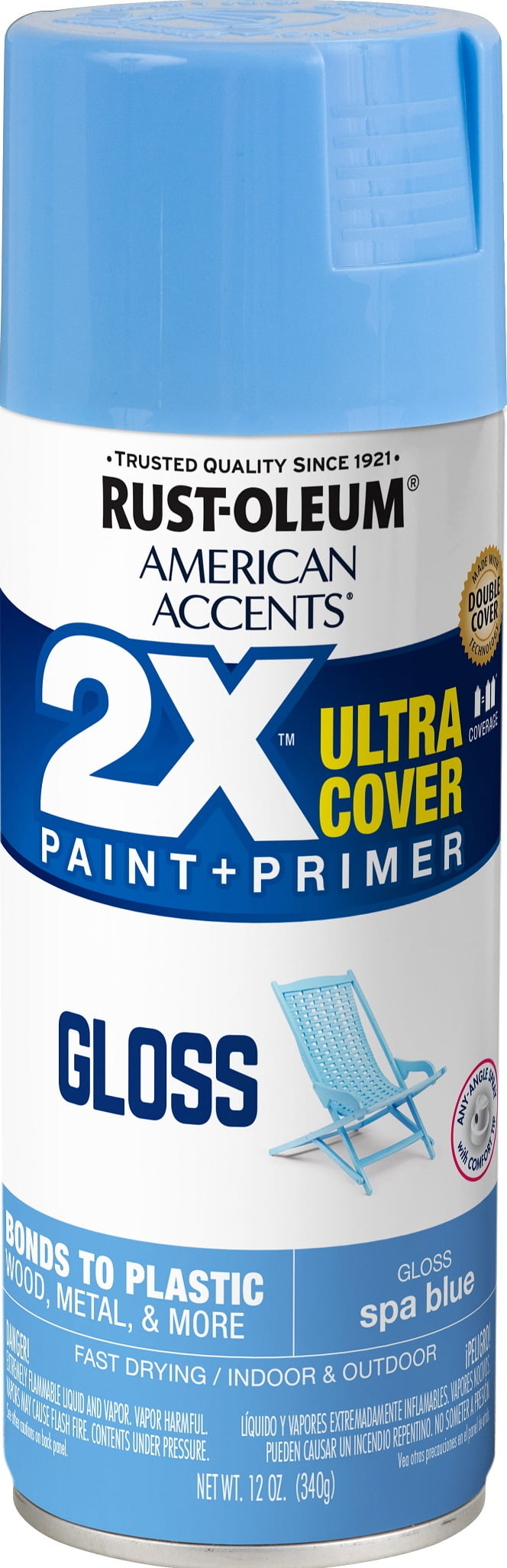Spa Blue, RustOleum American Accents 2X Ultra Cover Gloss Spray Paint