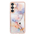 thumbnail image 2 of For Samsung Galaxy S24 Plus Marble Patterned Case with Card Holder, Back Folio Kickstand PU Leather + Soft Crystal Bumper Edge, Magnetic Clasp Back Cover For Samsung Galaxy S24 Plus,Marble #1, 2 of 7