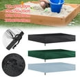 thumbnail image 2 of Square Sandboxes Sandpit Cover, 210D Waterproof Duty Sandbox with Cover grey 150*150, 2 of 3