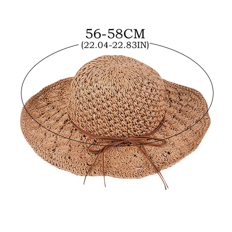 HSMQHJWE Work Hats Sunshade Hat Women Ponytail Summer Hats For Women Wide  Bongrace Women Straw Beach Hat Little Girl Sun Cap Foldable Ladies Hats  Mens